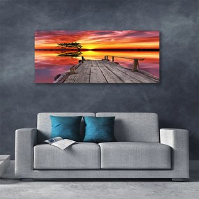 Obraz canvas Drewniane Molo nad Jeziorem