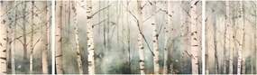 Obraz - Rysowanie wzoru lasu (170x50 cm)