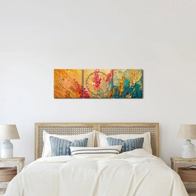 Obraz - Malowanie pola (z zegarem) (90x30 cm)