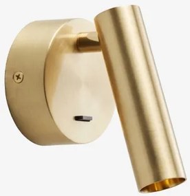 Regulowane Kinkiet Led Z Aluminium Keyne Szczotkowane Złoto - Sklum