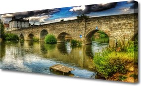 Obraz drukowany na płótnie Most nad Miejską Rzeką