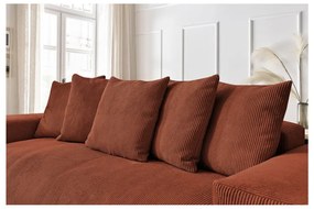 Ceglasta sztruksowa sofa 280 cm Voltaire – Bobochic Paris