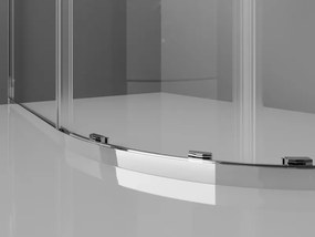 Mexen Exo-S Duo kabina prysznicowa półokrągła asymetryczna rozsuwana 90 x 80 cm, transparent, chrom - 8132-090-080-01-00