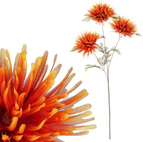 Sztuczna kwiat Chryzantema 3 kwiaty pomarańczowe,70 cm