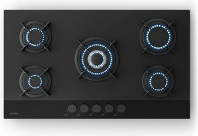 Klarstein Velaire 90cm Płyta gazowa 5 palników Czarny