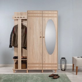 Zestaw do przedpokoju w dekorze dębu Garmanto – Kalune Design