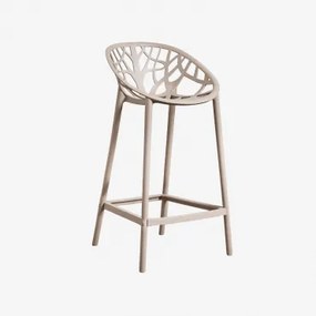 Zestaw 4 Wysokich Stołków Ogrodowych Ores Z Polipropylenu Moka Brown & ↑65 Cm - Sklum