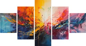 Obraz - Abstrakcja kolorów (125x70 cm)