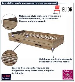 Modułowa szuflada ze stelażem oraz półką dąb artisan W4-M65