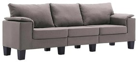 3-osobowa sofa taupe z podłokietnikami - Ekilore 3Q