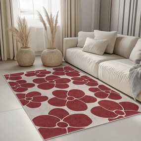 Czerwony dywan odpowiedni do prania 60x100 cm Red Meadow – Mila Home