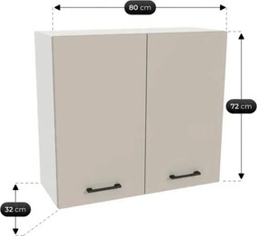 Zestaw Mebli Kuchennych MODERN 170 cm Kaszmir/Biały Nowoczesny