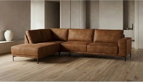 Koniakowy narożnik z imitacji skóry (lewostronny) Copenhagen – Scandic