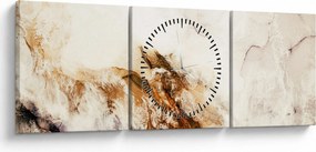 Obraz - Abstrakcja (z zegarem) (90x30 cm)