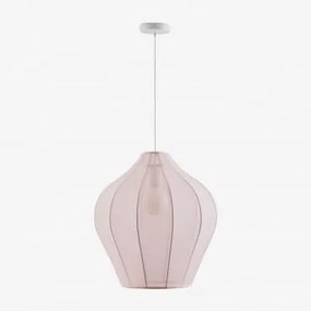 Lampa Sufitowa Wisząca Z Metalu I Tkaniny Belisa Cotton Candy & Ø60 Cm - Sklum