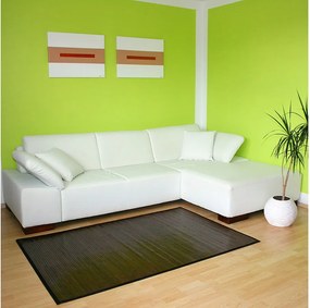 Dywan bambusowy 200x200 cm brązowy