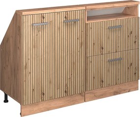 Szafka kuchenna na dach skośny dąb rzemieślniczy 120x46x81.6 r-line