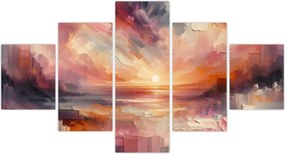 Obraz - Malowane zorze (125x70 cm)