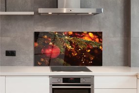 Szklany Panel Lśniąca Bombka Choinkowa