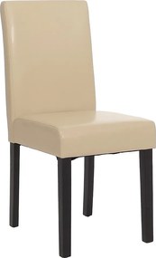 Krzesło do jadalni Littau,  kremowy, ciemne nogi