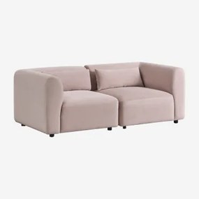 Modułowa Sofa 2-częściowa Fogler Sztruksu Wino Różowe - Sklum