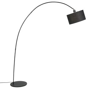 Luk Inteligentna nowoczesna lampa podłogowa łukowa czarna w komplecie z A60 Wifi - Vinossa Nowoczesny Oswietlenie wewnetrzne