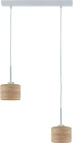 Lampa wisząca w stylu boho na srebrnym stelażu H5-S54