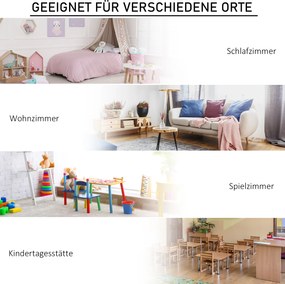 HOMCOM Regał do przechowywania dla dzieci z 3 szufladami z włókniny, MDF, zabezpieczenie przed przewróceniem, biały