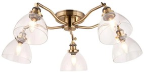 Endon 97248 - Oprawa punktowa HANSEN 5xE14/7W/230V mosiądz