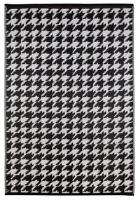 Czarno-biały dywan zewnętrzny Green Decore Houndstooth, 150x240 cm