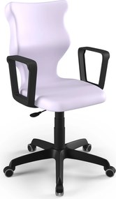 Obrotowe krzesło szkolne Twist z podłokietnikami rozmiar 5-6, podstawa czarna