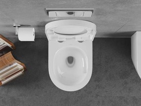 Mexen Lena miska wc Rimless Tornado z deską wolnoopadającą twarda, duroplast, biała połysk - 30220200T