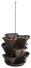 Doniczka kaskadowa wisząca trzypiętrowa, 33 cm