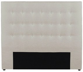 Pikowany zagłówek FRANCESCO — 160 cm — tkanina — beżowy