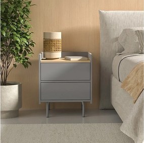 Stolik nocny szary 48x40x58 velina