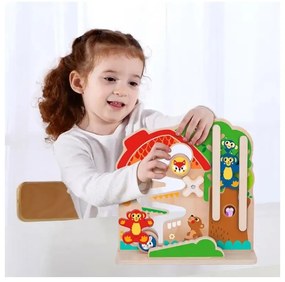 Tooky toy drewniana tablica manipulacyjna montessori labirynt