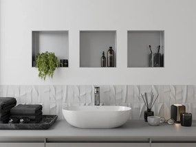 Mexen X-Wall-NR półka wnękowa bez kołnierza 30 x 30 cm, inox - 1911303010