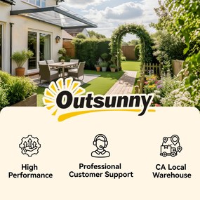 Outsunny Zadaszenie nad drzwi/fenster, odporne na warunki pogodowe, transparentne, Aluminium/Poliwęglan, 303x96x27cm, Czarne