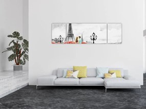 Obraz - Kochankowie w Paryżu (170x50 cm)