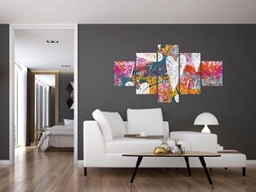 Obraz - Serce na abstrakcyjnym tle (125x70 cm)