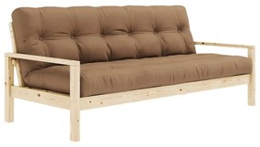 Brązowa rozkładana sofa 205 cm Knob – Karup Design