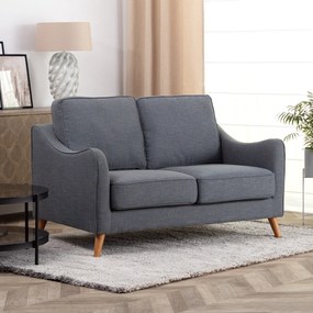 Sofa Venuste denim blue/brown 2-os.