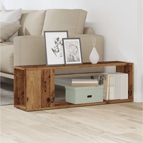 Wisząca szafka RTV z drewna inżynieryjnego w stylu postarzanego drewna 100x24x32 cm z dużą przestrzenią do przechowywania, stabilny design i łatwa konserwacja