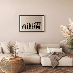 Plakat Zniszczyć kapitalizm 30x21 cm z ramą czarną z marginesem ARTGEIST B