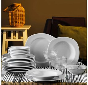 Zestaw obiadowy 18 szt. biały/porcelana