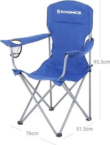 Krzesła kempingowe NOMAD, zestaw 2 szt., niebieskie SongmicsHome