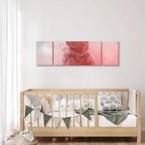 Obraz czerwonego dymu (170x50 cm)