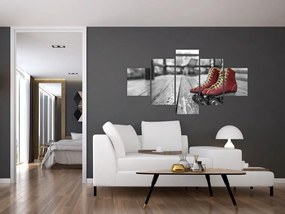 Obraz czerwonych starych wrotek (125x70 cm)