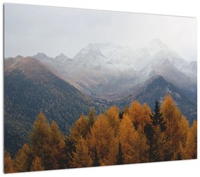 Obraz na szkle - Widok na grzbiety górskie (70x50 cm)