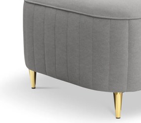 Pufa LAREN w kolorze popielatym w tkaninie CASTEL 80